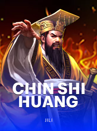 ภาพหน้าจอเกม Chin Shi Huang แสดงสัญลักษณ์จักรพรรดิจีนโบราณและมังกรทอง